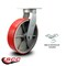 Service Caster 10'' Heavy Duty Red Poly on Cast Iron Wheel Swivel Caster with Swivel Lock CRAN-SCC-KP92S1030-PUR-RS-BSL - alternate 3
